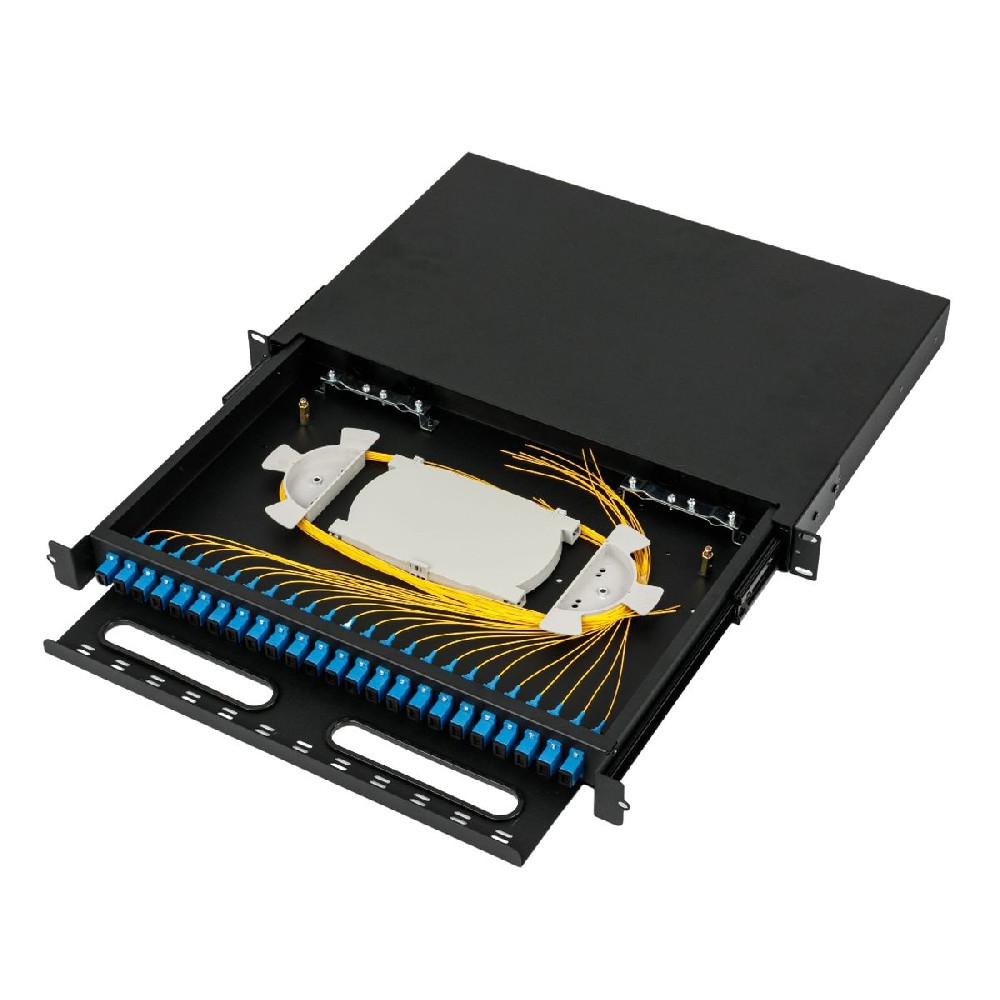 Guide rail pull-out 24 port SC-24 core fiber optic distribution box